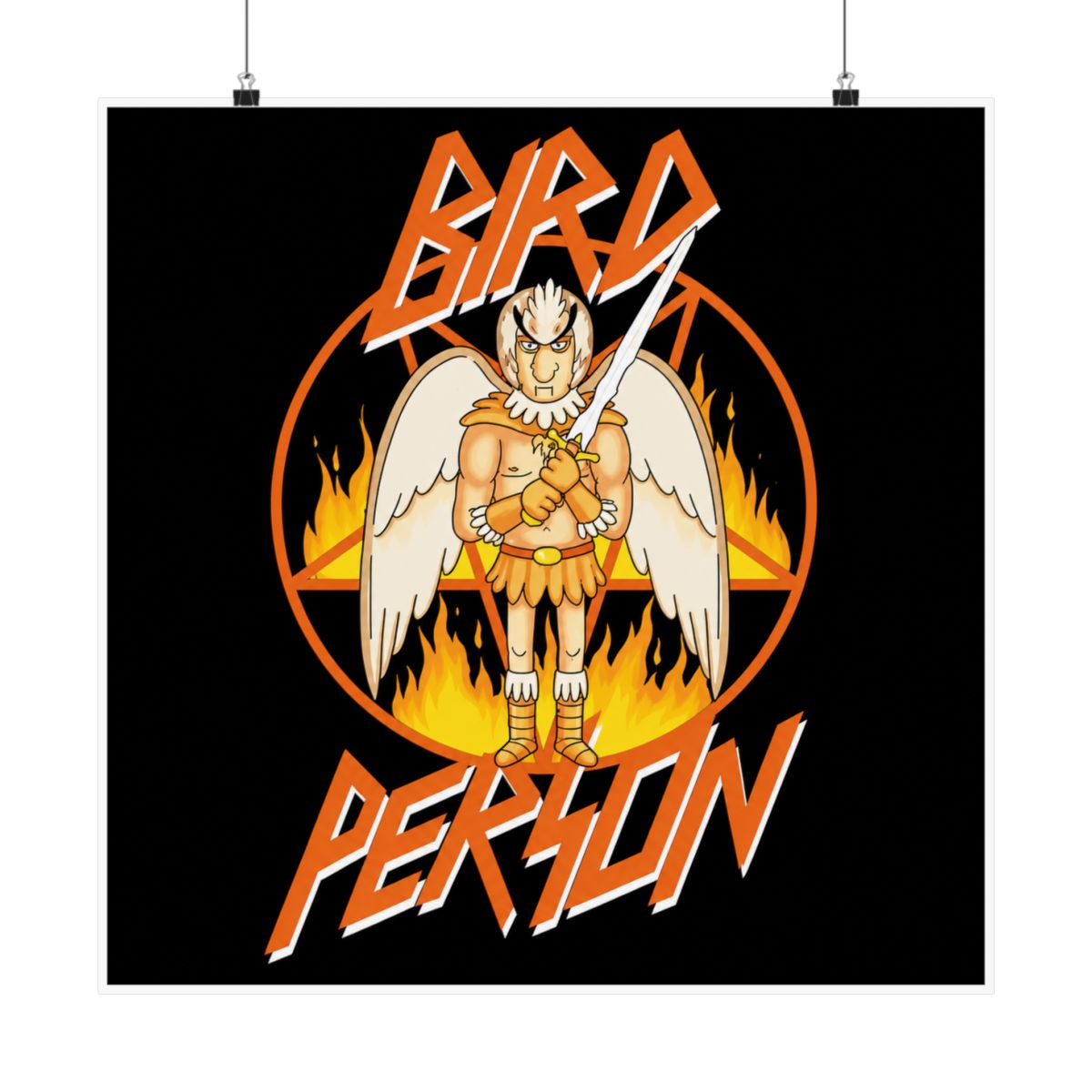 Rick and Morty Bird Person Pentagram Poster - alternate angle 5, merchandise