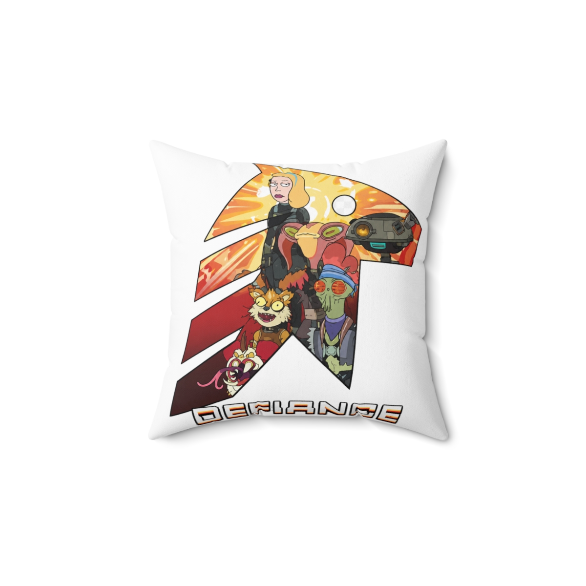 Rick and Morty Space Beth Defiance Crew Throw Pillow