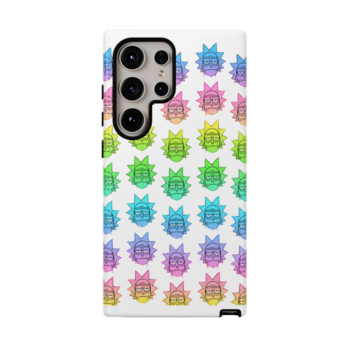 Rick And Morty Cartoon Rainbow Rick Head Pattern Speck Phone Case - Official Phone Cases merchandise