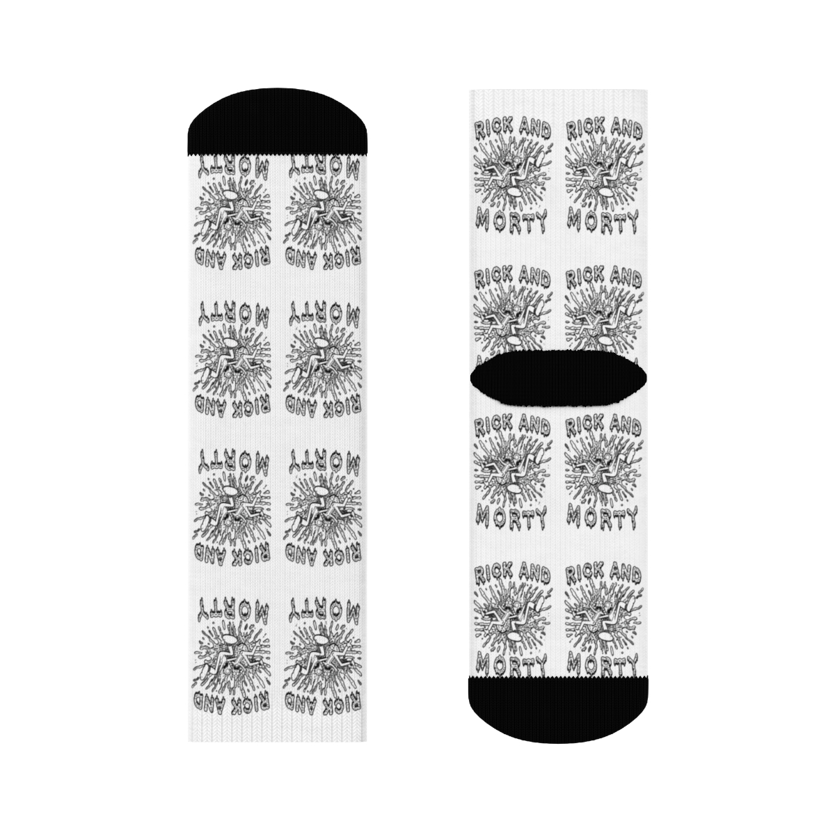 Rick and Morty Falling Into Acid Vat Socks