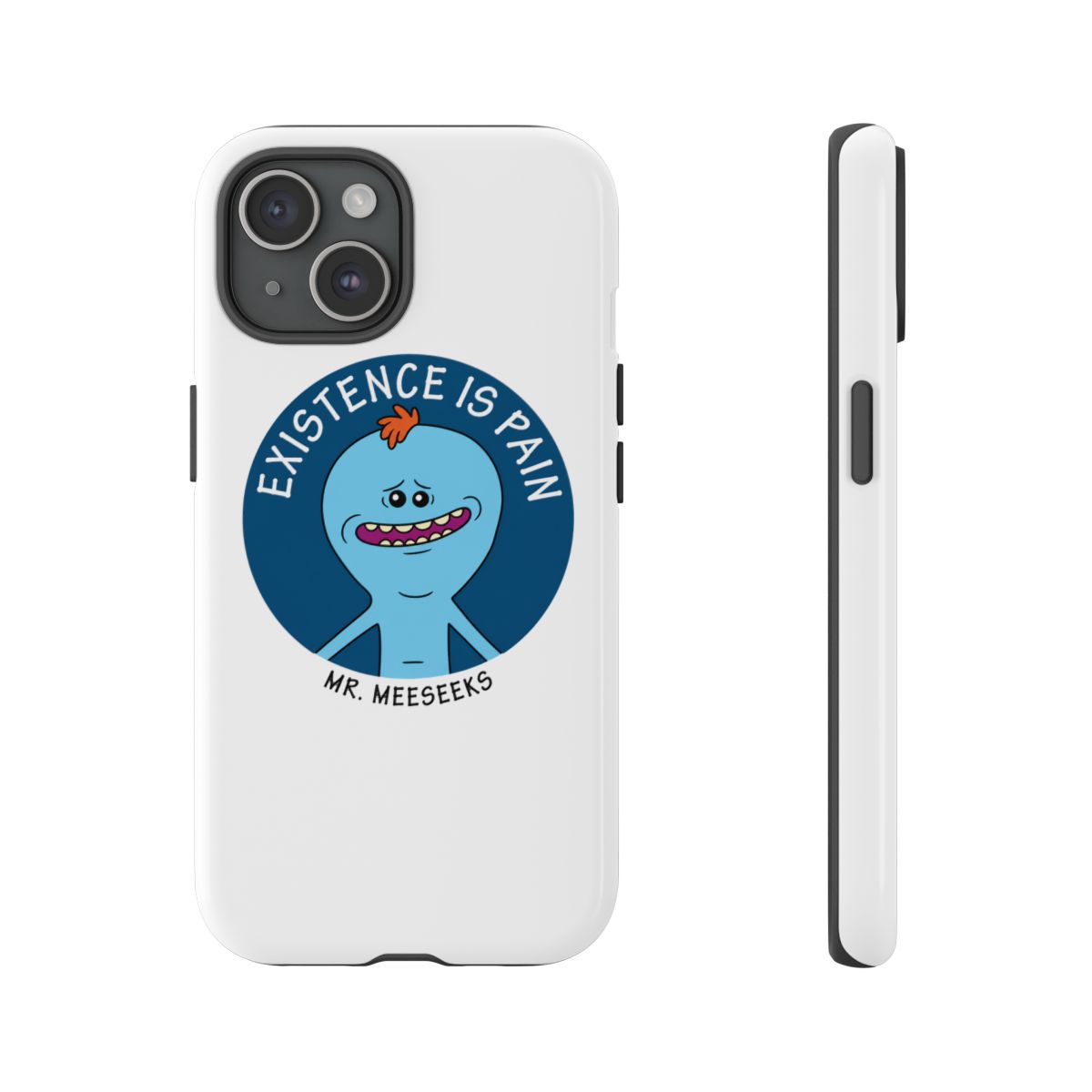 Rick And Morty Existence Is Pain Gray Phone Case - alternate angle 5, merchandise
