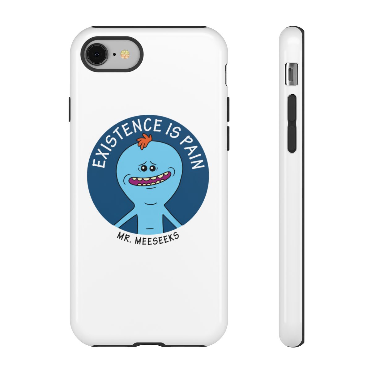 Rick And Morty Existence Is Pain Gray Phone Case