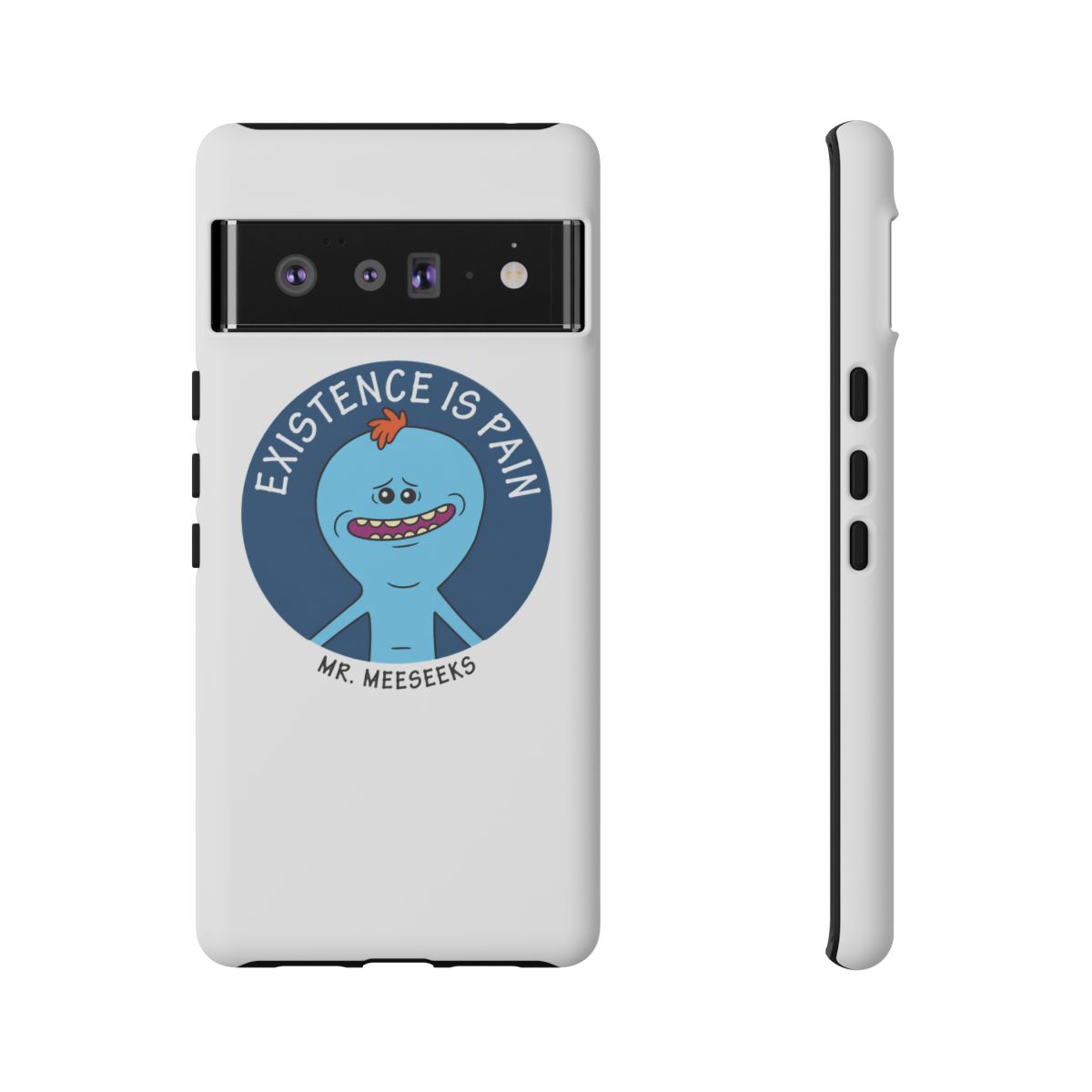 Rick And Morty Existence Is Pain Gray Phone Case - alternate angle 4, merchandise