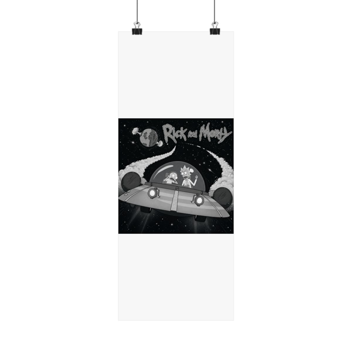Rick and Morty Flying Off In Space Ship Poster - alternate angle 1, merchandise