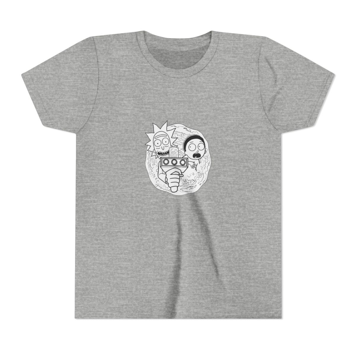 new RICK AND MORTY Kids T Shirt black green big logo cartoon funny ADULT SMALL - alternate angle 5, merchandise