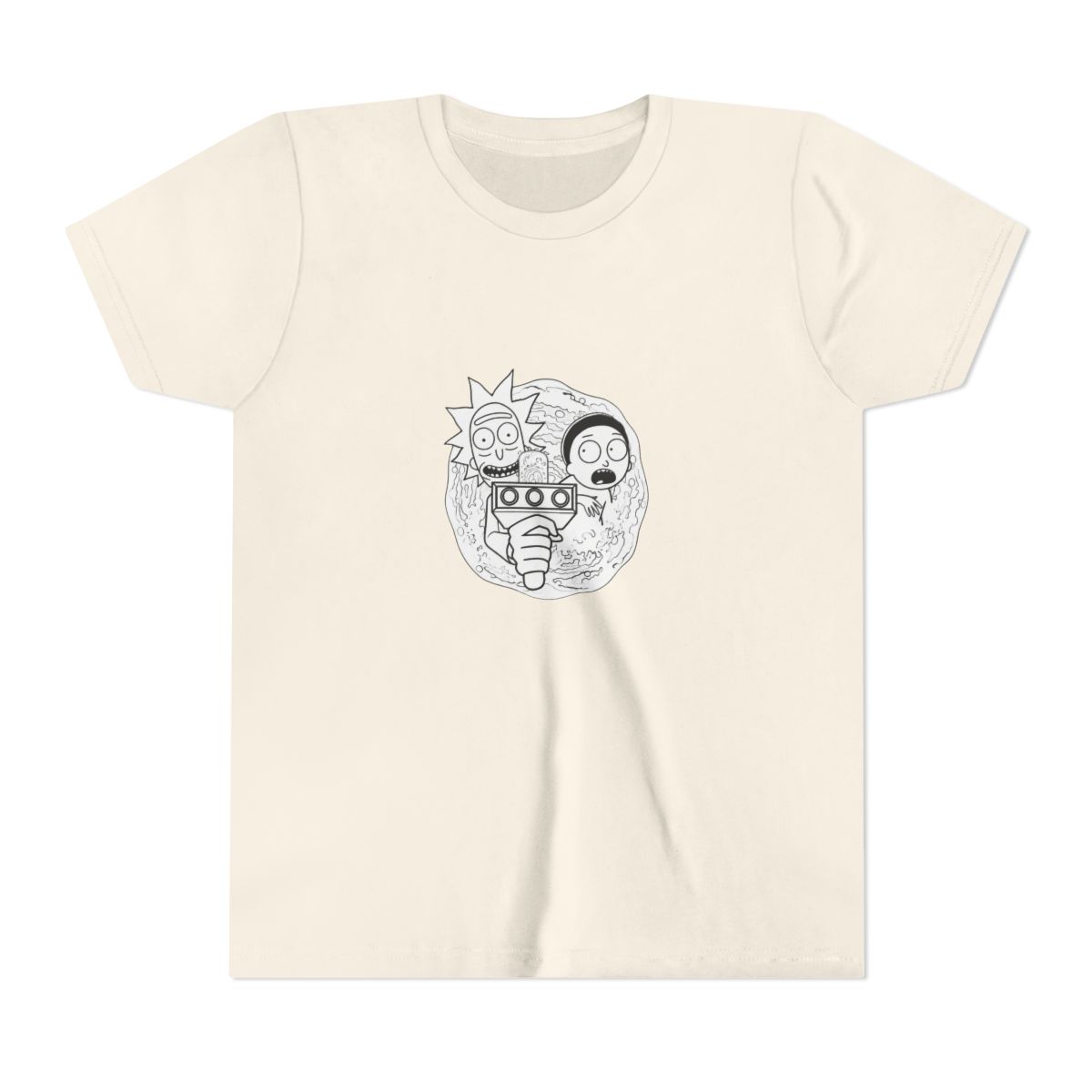 new RICK AND MORTY Kids T Shirt black green big logo cartoon funny ADULT SMALL - alternate angle 3, merchandise