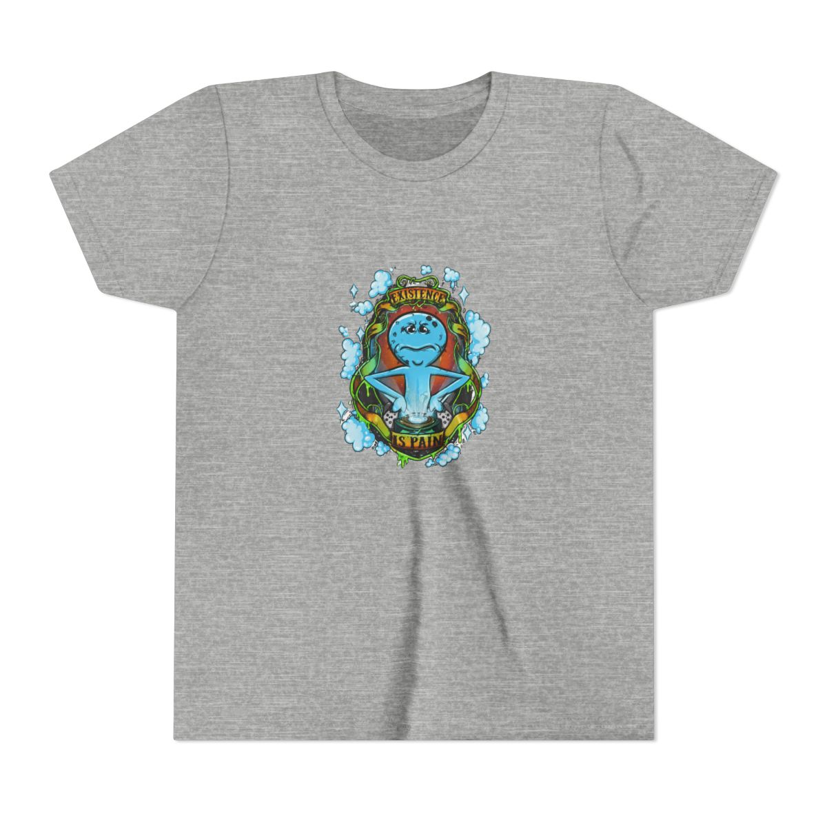 Rick And Morty Existence Is Pain Kids T Shirt - alternate angle 2, merchandise