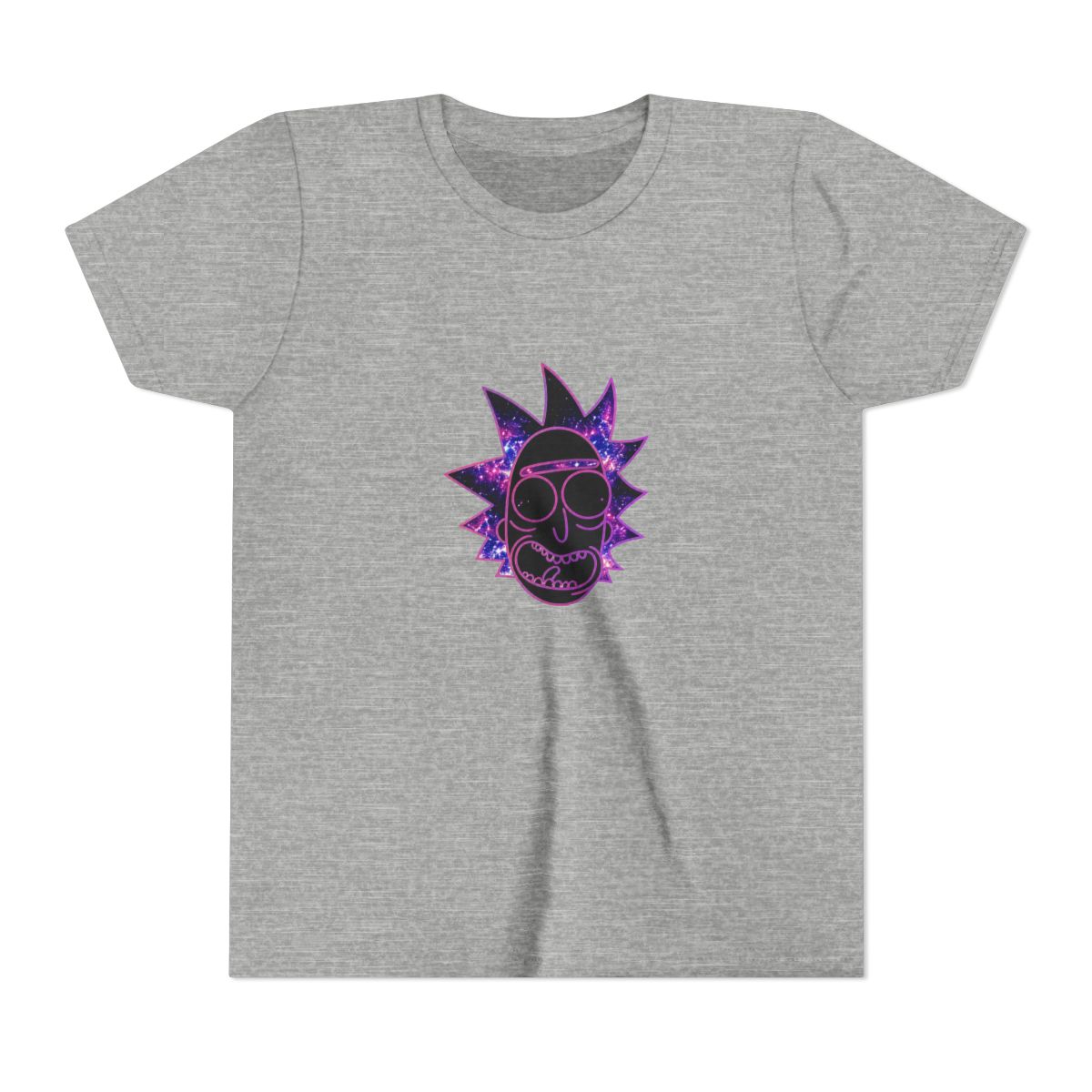 Rick and Morty Galactic Rick Big & Tall Kids T Shirt - alternate angle 2, merchandise