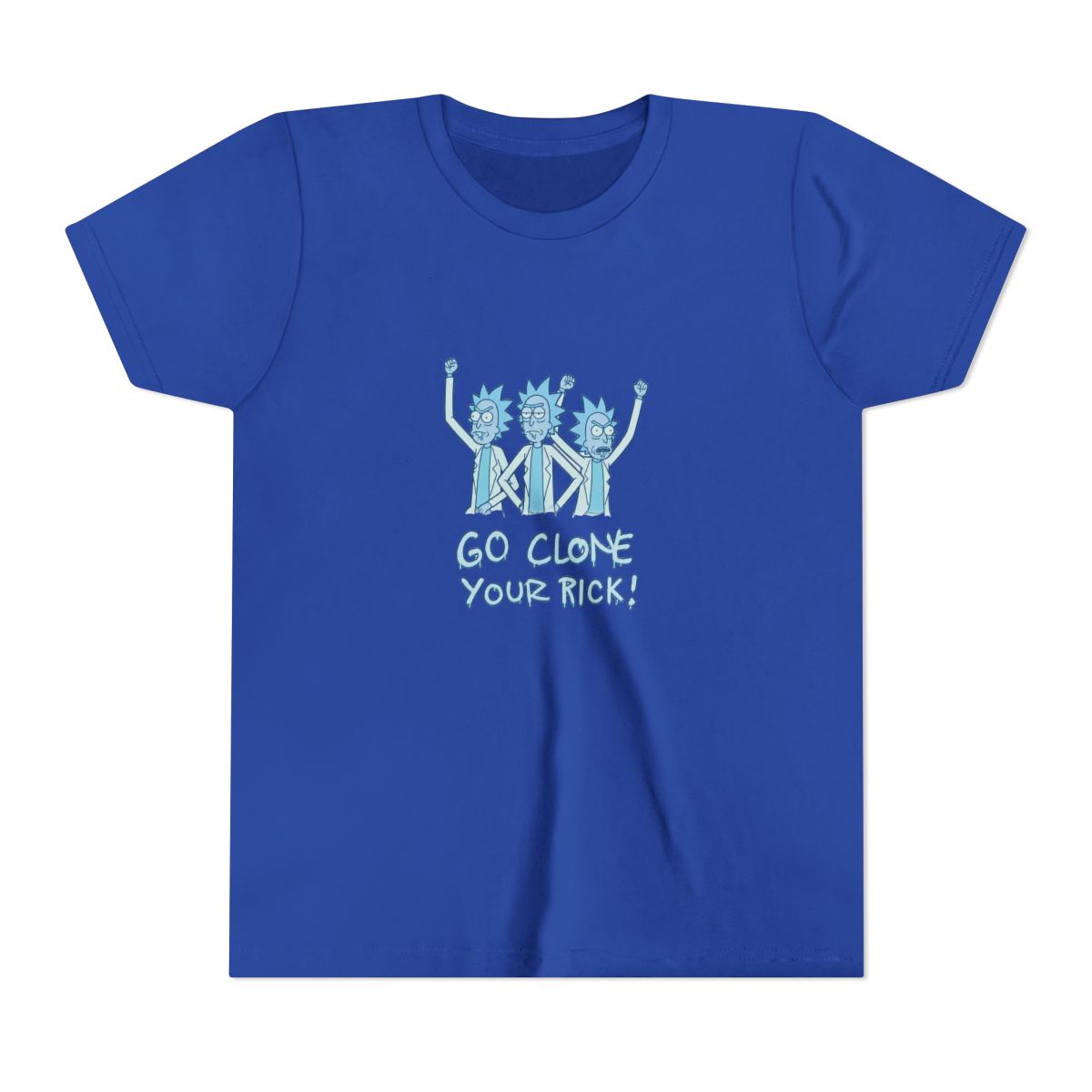 Rick And Morty Hologram Rick Clones Kids T Shirt - alternate angle 3, merchandise