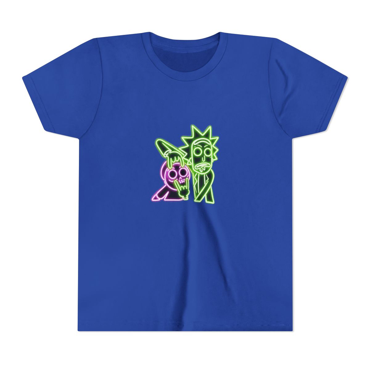 Rick And Morty Neon Kids T Shirt - alternate angle 2, merchandise